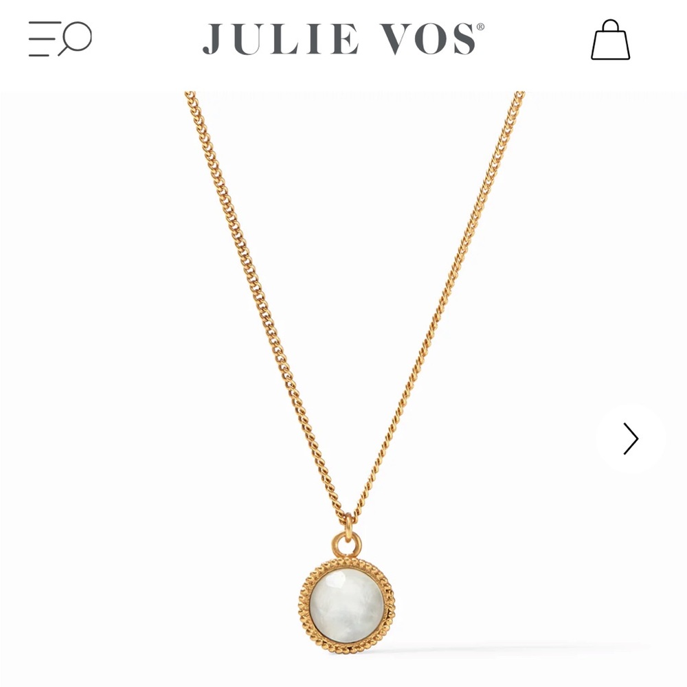 Julie Vos Fleur-de-Lis Solitaire Necklace
